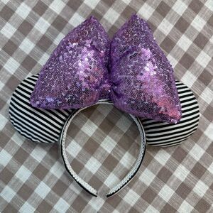 Disney Purple & striped Minnie ears
